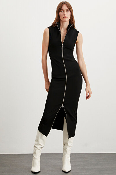 GRIMELANGE Fabienne Γυναικείος γιακάς Αμάνικο Φόρεμα με φερμουάρ