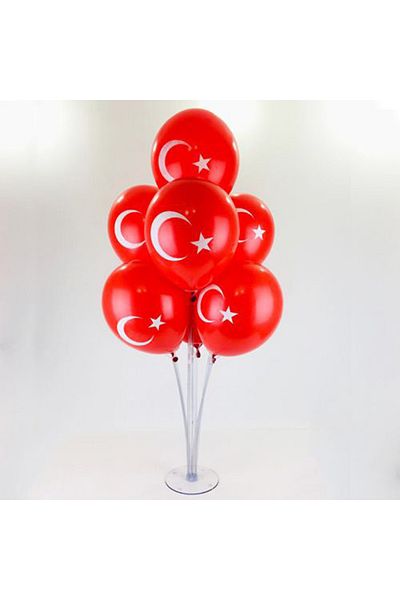 Parti dolabı 23 Απριλίου 7 τεμάχια στολίδι με μπαλόνι και τουρκική σημαία τυπωμένο μπαλόνι 19 Μαΐου Διακοσμήστε τις γιορτές