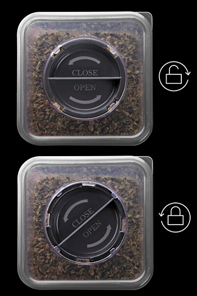 Nandy Home Set de 24 de vase de condimente cu lingură cu etichetă 550 ml.