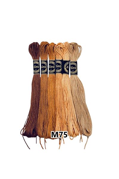 EleganTShoP Airo Muline Etamine Cotton Embroidery Thread Set of 6