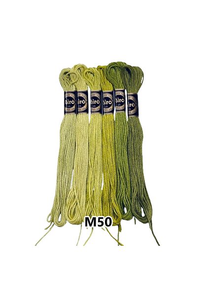 EleganTShoP Airo Muline Etamine Cotton Embroidery Thread Set of 6
