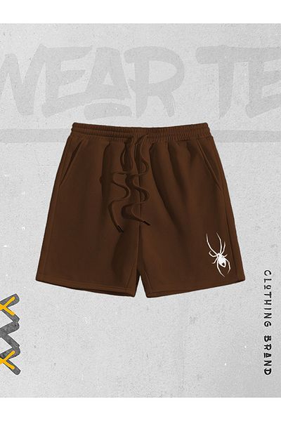 WEARTEX New Season Men's Combed Cotton Fabric Spider Printed Shorts