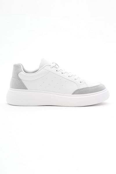 Tonny Black Damen-Sportschuhe zum Schnüren in Weiß und Grau mit Poly-Sohle