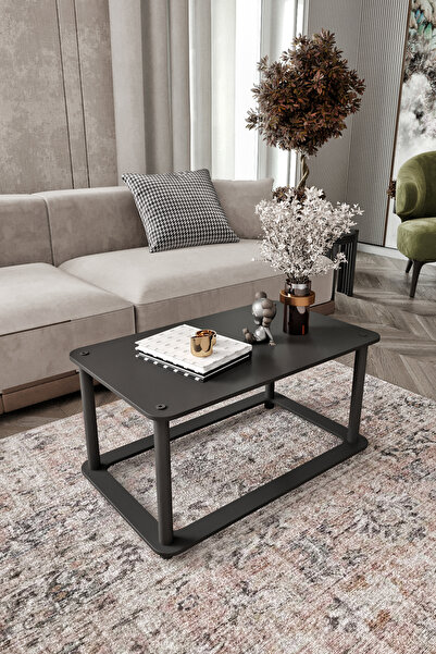 messer HOLE Masivo Orta Sehpa 68x42 DİKDÖRTGEN SİYAH