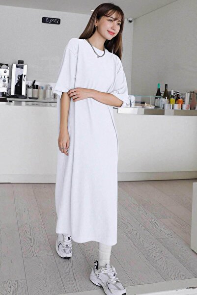 MODAGEN Γυναικείο φόρεμα με μακρύ ίσιο λαιμόκοψη