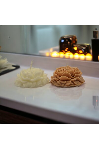 Genel Markalar 2'li Şakayik Çiçeği Renkli Mum Kokulu Dekoratif Anneler Günü