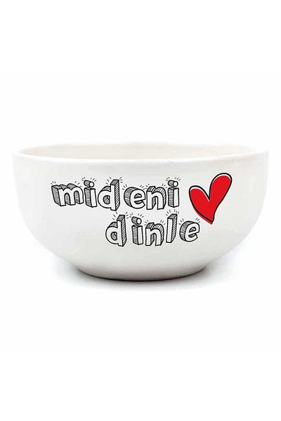 PALTO TASARIM Mideni Listen Cream Ceramic Bowl - Gift Ceramic Bowl