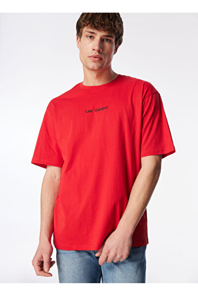 Lee Cooper Yuvarlak Yaka Kırmızı Erkek T-Shirt 242 LCM 242006 AYLEX KIRMIZI