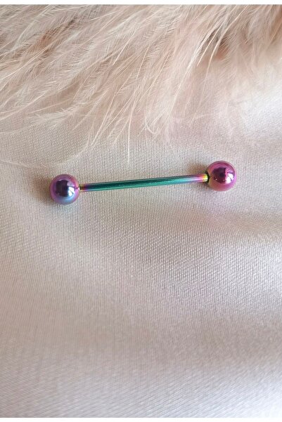 Bylin %100 316 L Cerrahi Çelik Dil Piercingi  1 Adet