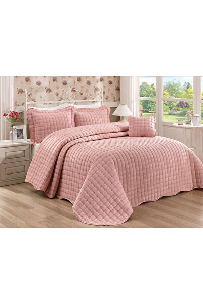 BALADI HOME Yıldız Çift Kişilik Kapitoneli Yatak Örtüsü çeyizlik nakışlı  3 p...