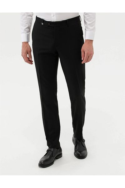 Pierre Cardin PİERRE CARDIN SUIT SLIM FIT FABRIC PANTS - BLACK