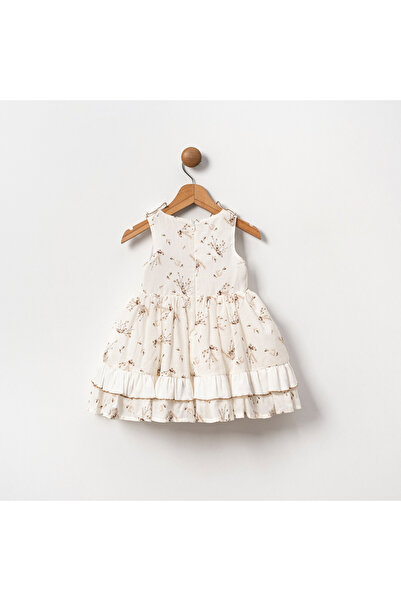 Cumino Mary & Joe Pamuklu Kumaş Çiçekli Kız Çocuk Elbise (2-3-4-5 Yaş)