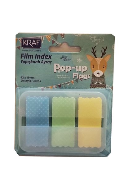 Modellino Film Index Kraf Semn de carte adeziv Steaguri pop-up Buline 20 de coli 3 culori - 1 pachet cu alegere de culori