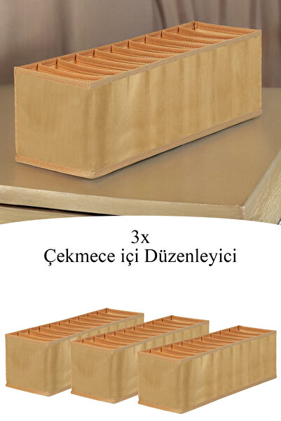 umbellatum Середній 11-секційний органайзер для ящиків - 3 штуки 16x40x12 см,...