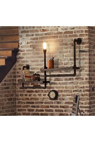 Blbndesign Dekoratif Duvara Borudan Raf Ve Aydınlatma