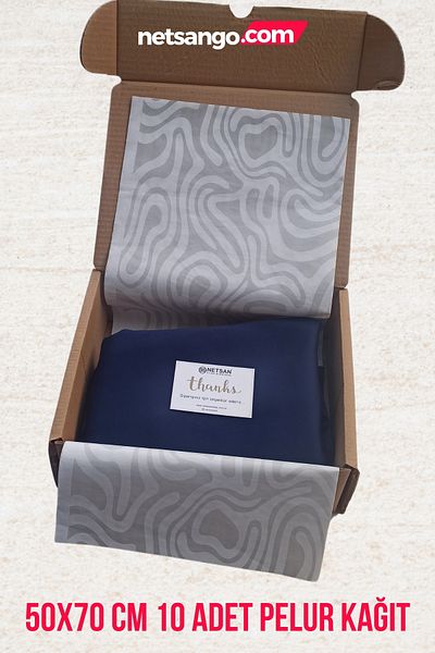 Netsan Etiket Zebra Patterned 50x70cm 10 Pieces of Plush Paper