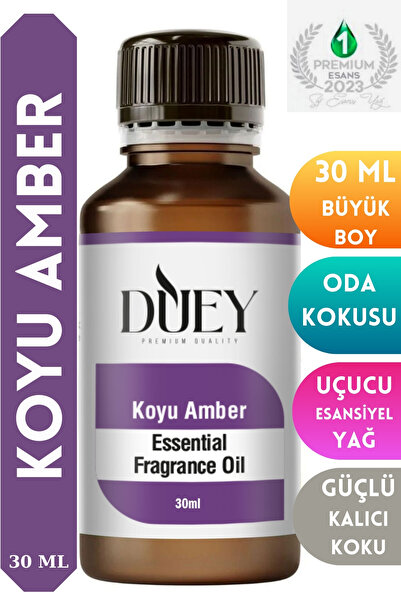 DUEY Koyu Amber Uçucu Yağ 30ML Buhurdanlık Yağı Difüzör Esansı Oda Kokusu Esa...