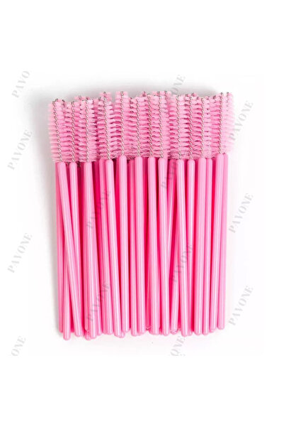 Pavone فرشاة مشط رموش الحواجب - 10 قطع - للمكياج الدائم ومعالجة الرموش الحريرية - وردي