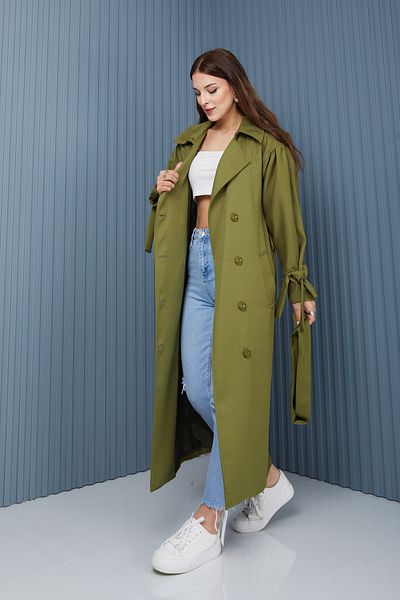 SahraAfra Pleated Trench Coat Oversize