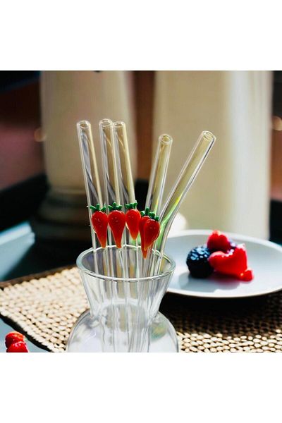 nazarboncuğu Transparent Glass Mixed Figured Pipette Set of 6