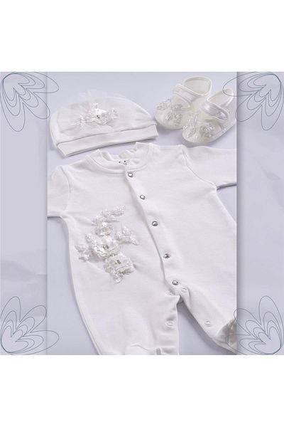 Buse&Eylül Bebe Imported Lace Floral 10 Piece Baby Girl Hospital Release
