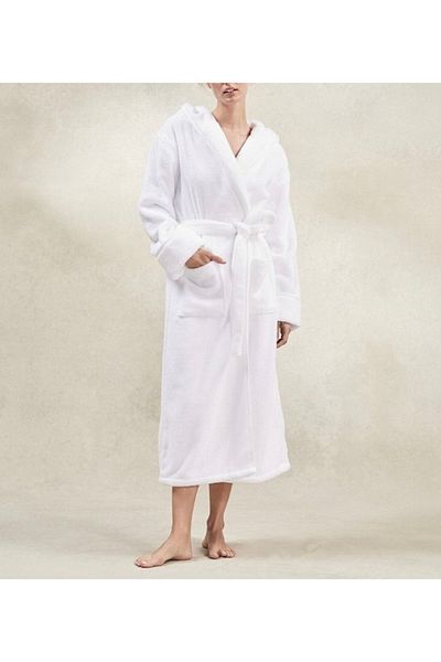 HIZSOY TEKSTİL 100% Cotton Hooded Women's / Men's Lux Bathrobe