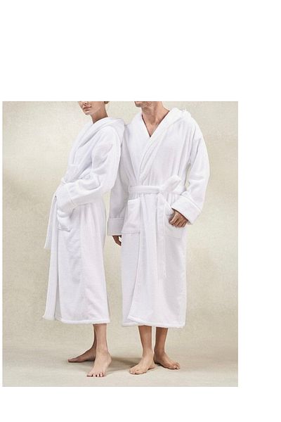 HIZSOY TEKSTİL 100% Cotton Hooded Women's / Men's Lux Bathrobe