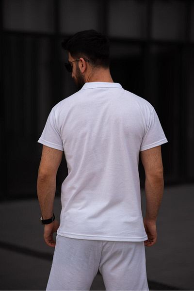 LUPERCUS MEN'S WHITE BOTTOM TOP SET WITH SHORTS