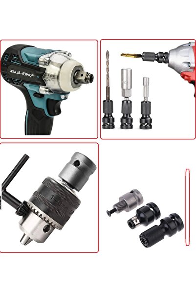 Depolife Somun Bijon Sökme Takma Sıkma darbeli matkap makinesi için bits ve mandren adaptörü ağır hizmet