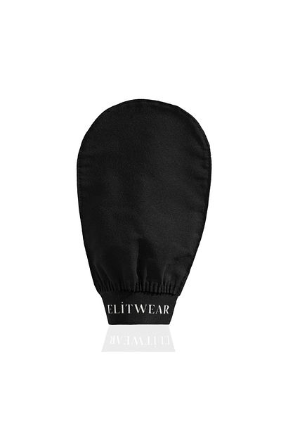 ElitWear Black Bath Shower Scrub Exfoliating Gloves 100% Flush Silk Premium Unisex