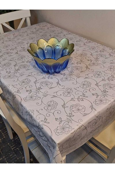 Başak Ev Tekstili Pânză uleioasă din PVC cu model, ștergabilă, anti-alunecare, 120x150 - Față de masă gata