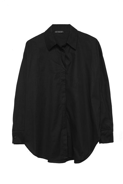 Quzu Cămașă neagră oversize