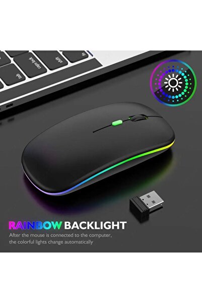 EHZ TEKNOLOJİ Kablosuz Fare Wireless Mouse 4 Tuslu Renk Sessiz Sarj Edilebili...