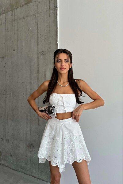 Eka Жіноча біла мереживна спідниця 1007424406