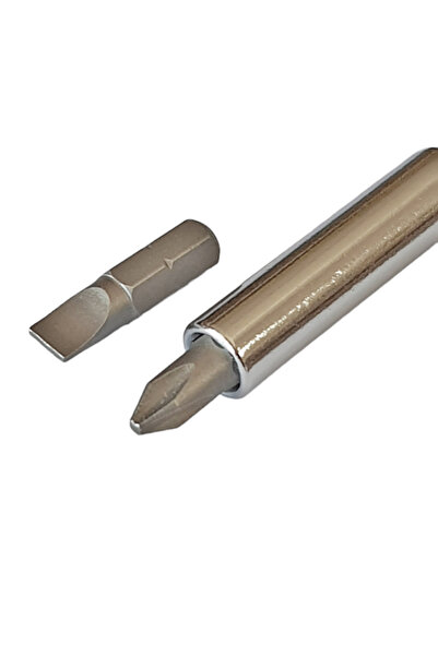 ALETÇANTAM Manyetik Bits Tutucu Tornavida Seti Yıldız Ve Düz Uç 2 Uçlu Mıknatıslı Tornavida