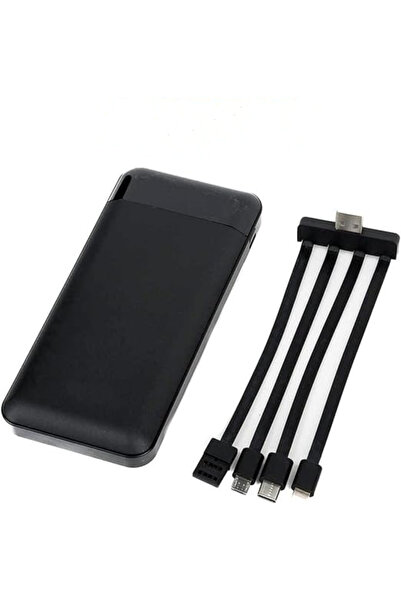 ecocenter OneZero Serisi Y130 10000 Mah 4 Kablolu Led Ekranlı Powerbank Siyah