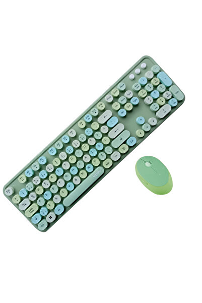 Microcase Mofii Sweet Serisi Renkli Kablosuz Klavye Mouse Set Türkçe AL4259