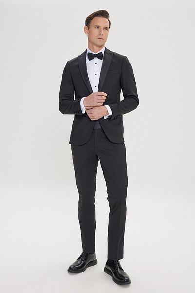 ALTINYILDIZ CLASSICS Altıny Yıldız 4A3224200016 Black Men's Slim Fit 6 Drop Normal Waist Normal Leg Body Fitted Cut Kırl