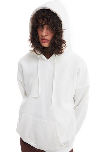 Quzu Φούτερ με κουκούλα Kangaroo Pocket Ecru