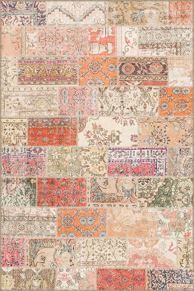 Rugs Modern Halı Pembe Geometrik Motifli Desenli Modern Dekoratif Halı 4439