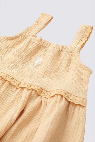 U.S. Polo Assn. US Polo AssnBaby Girl Sleeveless Dress Yellow USB2007