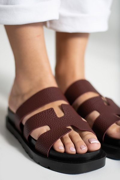 diya shoes Papuci casual din piele pentru femei Papuci cu o singură curea