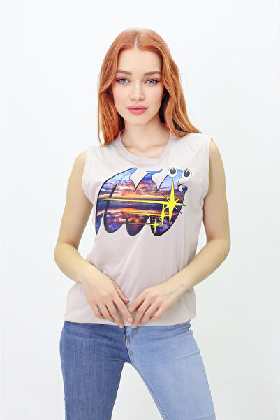 get crazy collection Sıfır kol t-shirt