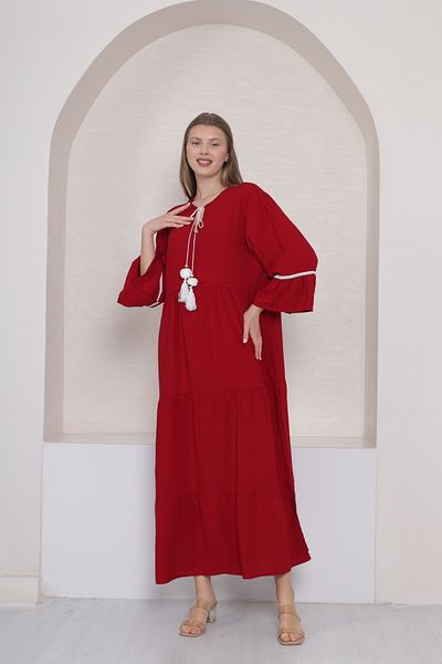 mervemoda Women's Plus Size Woven Dress