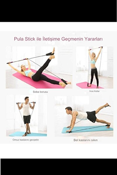 Genel Markalar Studio Pilates Barı Çubuğu Terleme Bel Kemeri Fitness Seti