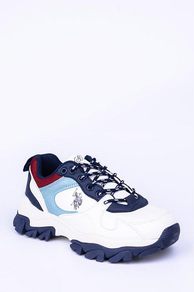 U.S. Polo Assn. USPOLO ASSNTRACKY WHITE NAVY BLUE WOMEN'S SNEAKERS