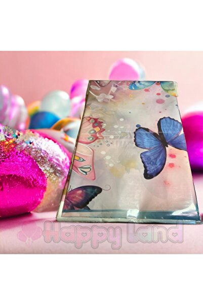 Happyland مفرش طاولة بلاستيك منقوش على شكل فراشة 180*120