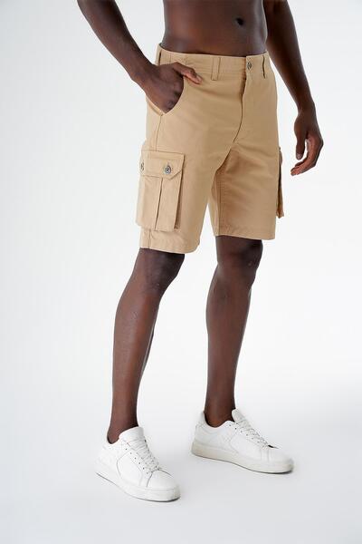 CHUBA Pantaloni scurți cargo din bumbac texturat, cu croiala casual, pentru b...