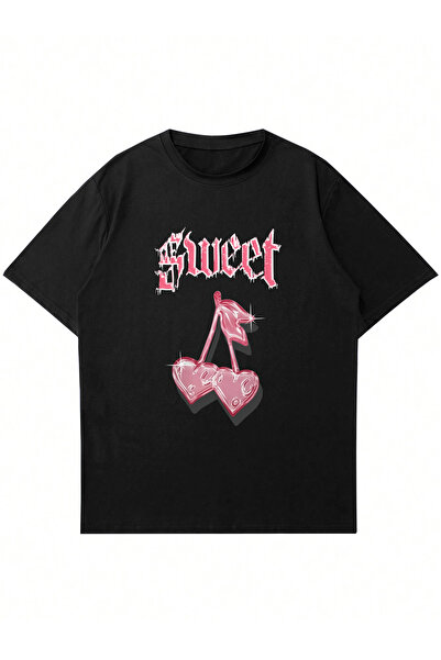 Ginevra Μπλουζάκι Unisex Crew Neck Sweet Printed Oversize