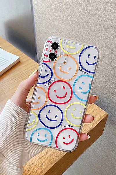 shoptocase حافظة هاتف شفافة ممتازة لهاتف آيفون 11 بألوان مبتسمة